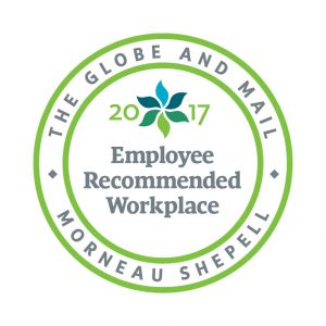 2017 Employee Recommended Workplace Award Badge logo